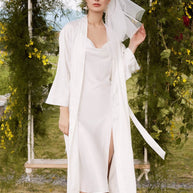 Ulivary Elegant Robe Dress & Pajama Set Bridal