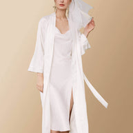 Ulivary Elegant Robe Dress & Pajama Set Bridal