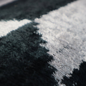 Canvello Black White Handmade 16x24 Silk Velvet Pillow, Organic Veg Dyed, Down/Feather Filled