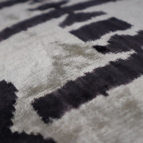 Canvello Black White Handmade 16x24 Silk Velvet Pillow, Organic Veg Dyed, Down/Feather Filled