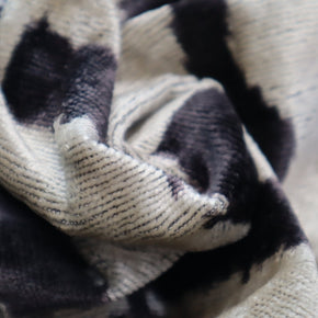 Canvello Black White Handmade 16x24 Silk Velvet Pillow, Organic Veg Dyed, Down/Feather Filled