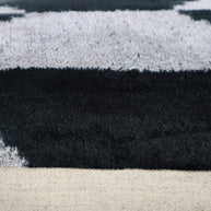 Canvello Black White Handmade 16x24 Silk Velvet Pillow, Organic Veg Dyed, Down/Feather Filled