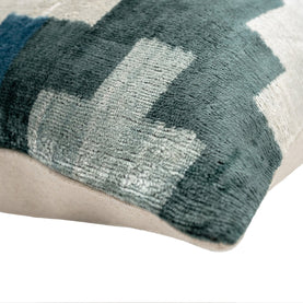 Canvello Decorative Navy Blue Gray Throw Pillow Down Filled - 16x24 In