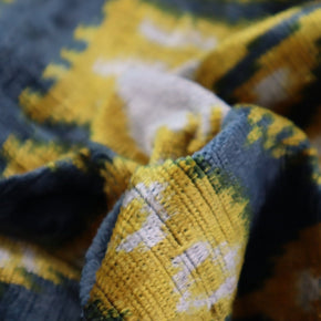 Canvello Gold Gray Handmade 16x24 Silk Velvet Pillow, Organic Veg Dyed, Down/Feather Filled