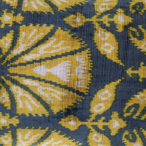 Canvello Gold Gray Handmade 16x24 Silk Velvet Pillow, Organic Veg Dyed, Down/Feather Filled