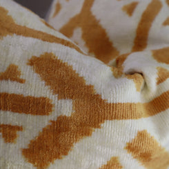 Canvello Gold Ivory Handmade 16x24 Silk Velvet Pillow, Organic Veg Dyed, Down/Feather Filled