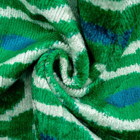 Canvello Green Blue  Handmade 16x24 Silk Velvet Pillow, Organic Veg Dyed, Down/Feather Filled