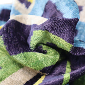 Canvello Green Blue  Handmade 16x24 Silk Velvet Pillow, Organic Veg Dyed, Down/Feather Filled