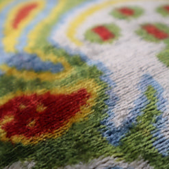 Canvello Green Handmade 16x24 Silk Velvet Pillow, Organic Veg Dyed, Down/Feather Filled