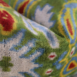Canvello Green Handmade 16x24 Silk Velvet Pillow, Organic Veg Dyed, Down/Feather Filled