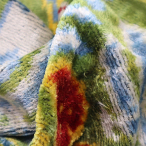 Canvello Green Handmade 16x24 Silk Velvet Pillow, Organic Veg Dyed, Down/Feather Filled