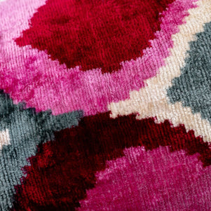 Canvello Handmade Luxury Decorative Pillow Cover & Premium Down Feather Insert Soft Velvet Silk Throw Cushion Gray Pink Ivory 16x24 In