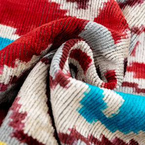 Canvello Handmade Luxury Decorative Pillow Cover & Premium Down Feather Insert Super Soft Velvet Silk Throw Cushion Gray Red Blue 16x24 In