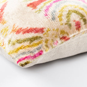 Canvello Luxurious 16x24 Handmade Velvet Silk Pillow With Premium Down Feather Insert -  Beige Pink
