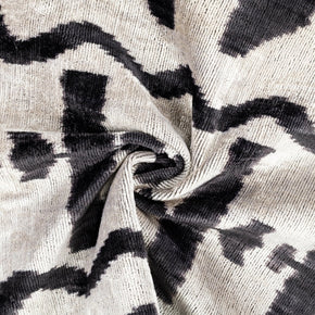 Canvello Luxurious 16x24 Handmade Velvet Silk Pillow With Premium Down Feather Insert -  Black And White Geometric