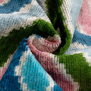 Canvello Luxurious 16x24 Inch Designer Throw Pillow With Down Feather Insert - Artistic Paisley Pattern In Vibrant Colors Pink Blue Green