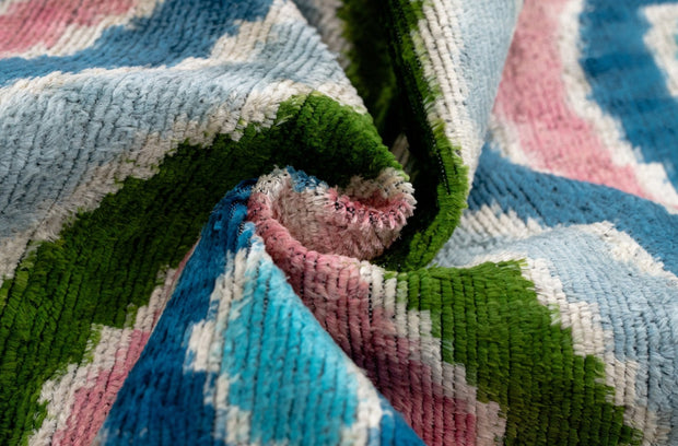 Canvello Luxurious 16x24 Inch Designer Throw Pillow With Down Feather Insert - Artistic Paisley Pattern In Vibrant Colors Pink Blue Green