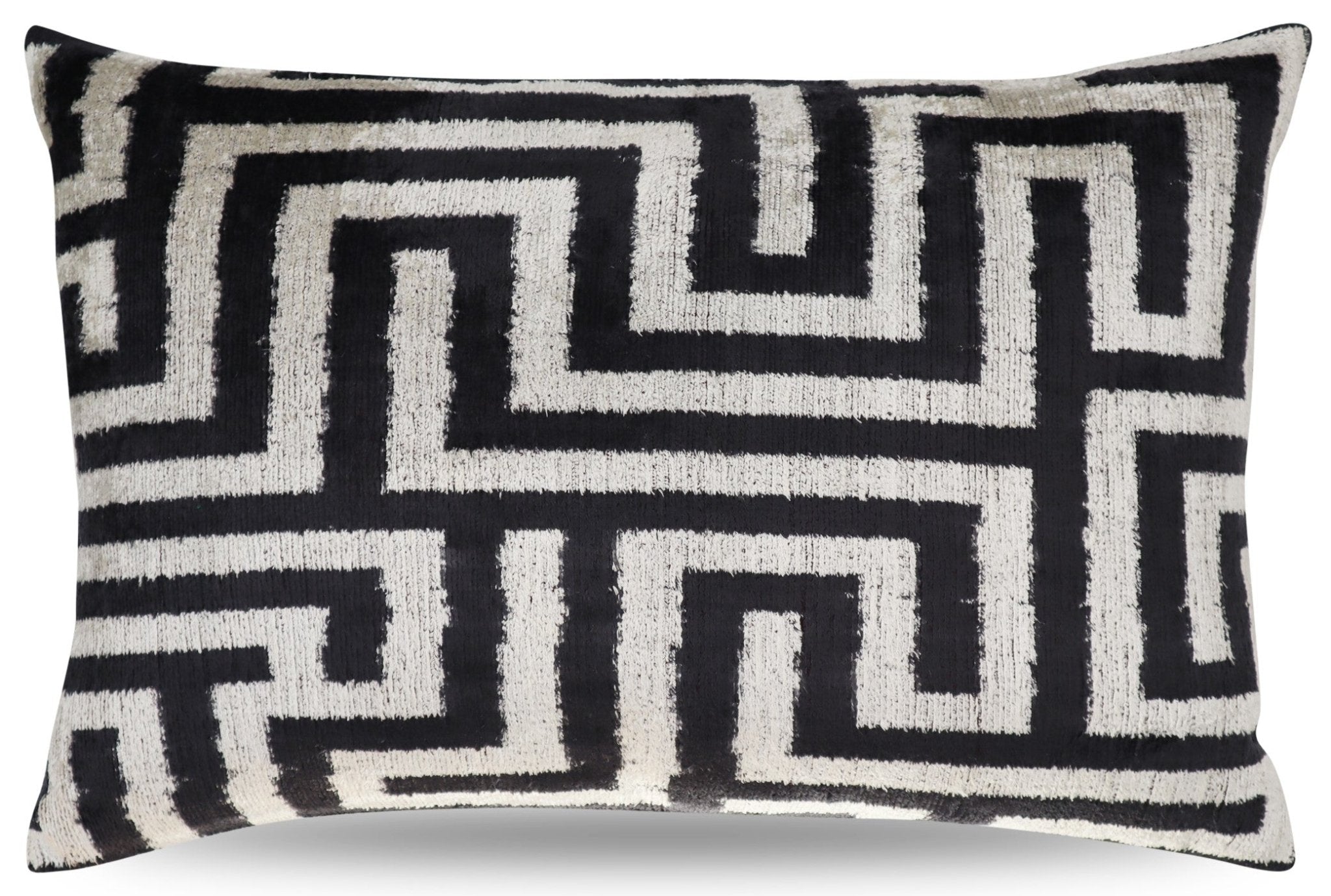 Canvello Luxury Decorative Black White Throw Pillow | 16 X 24 In (40 X 60 Cm)
