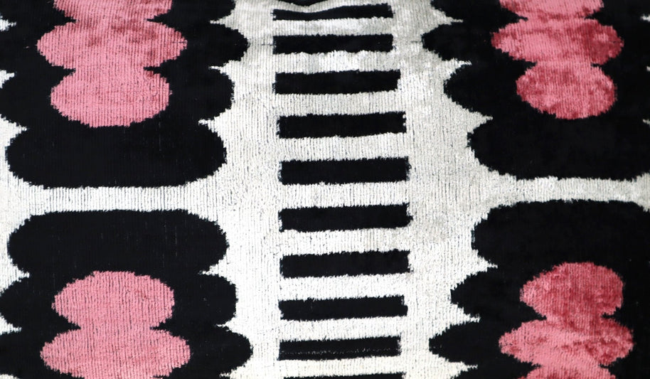 Canvello Luxury Decorative Pink Black White Throw Pillow | 16 X 24 In (40 X 60 Cm)