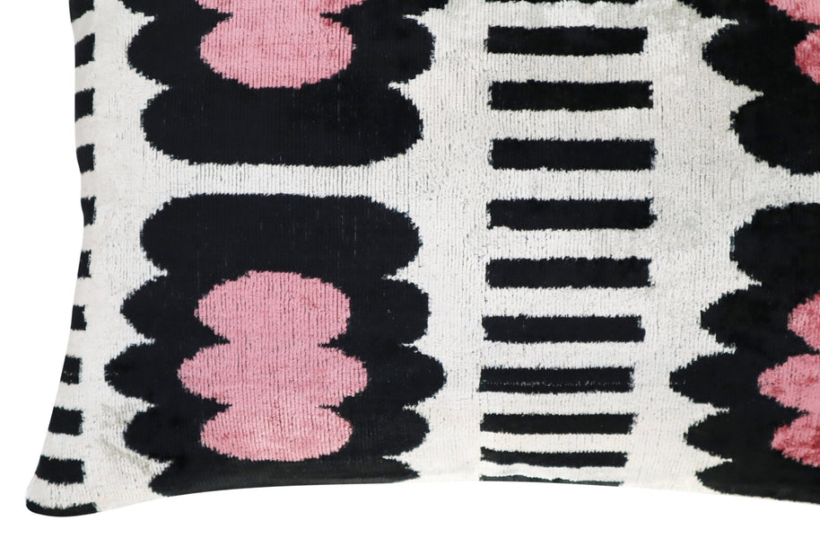 Canvello Luxury Decorative Pink Black White Throw Pillow | 16 X 24 In (40 X 60 Cm)