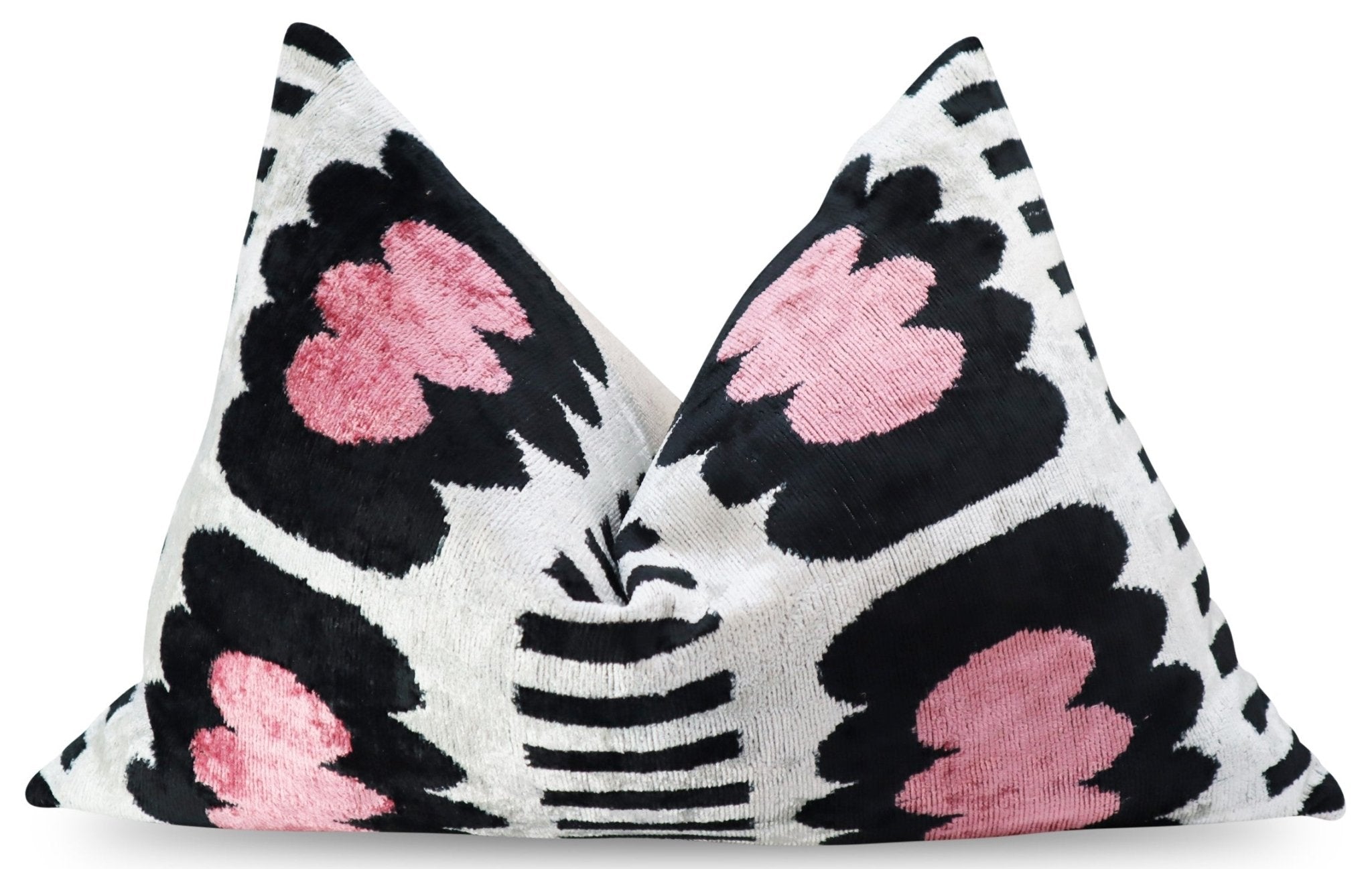 Canvello Luxury Decorative Pink Black White Throw Pillow | 16 X 24 In (40 X 60 Cm)