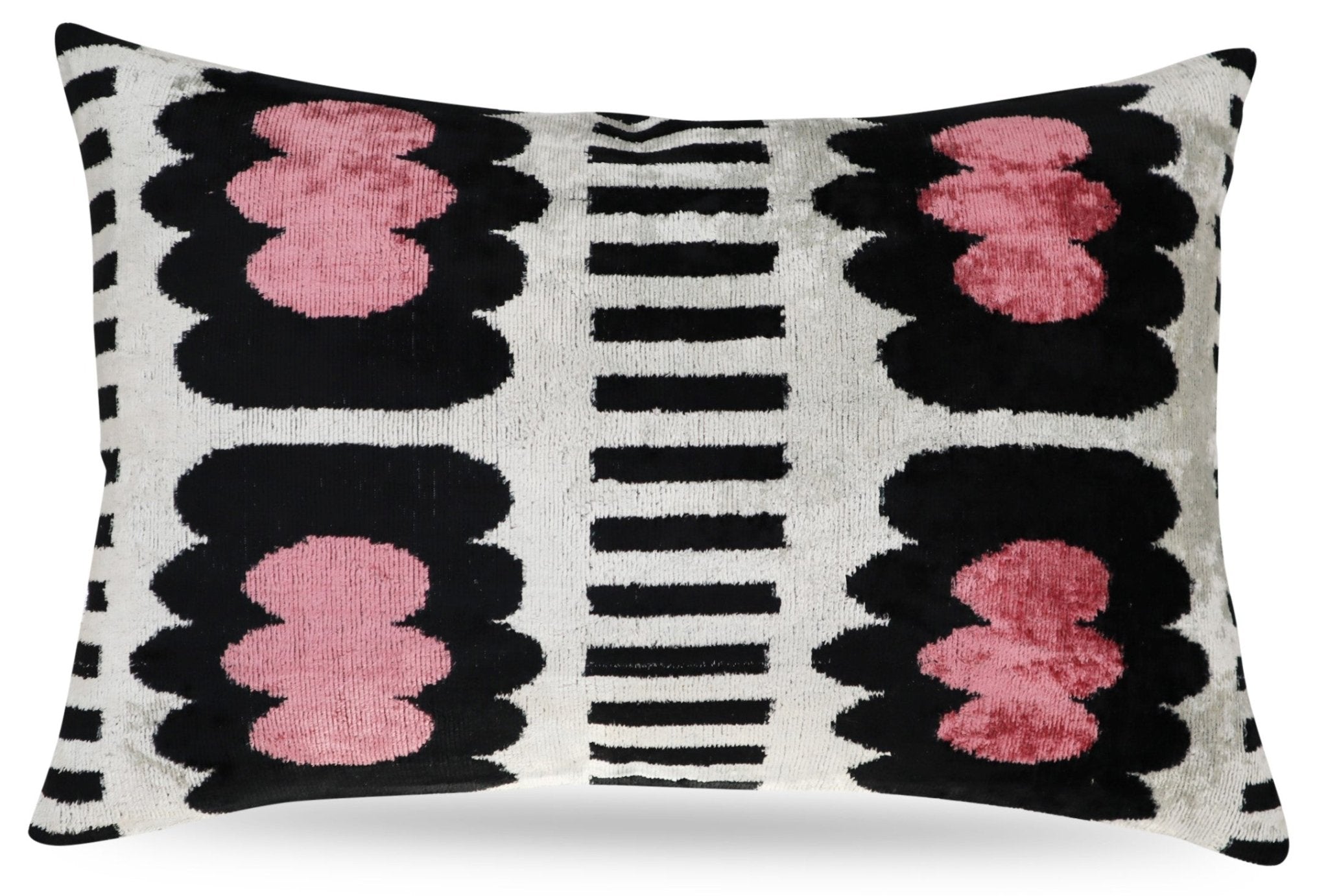 Canvello Luxury Decorative Pink Black White Throw Pillow | 16 X 24 In (40 X 60 Cm)