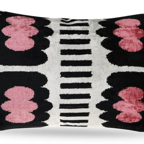 Canvello Luxury Decorative Pink Black White Throw Pillow | 16 X 24 In (40 X 60 Cm)