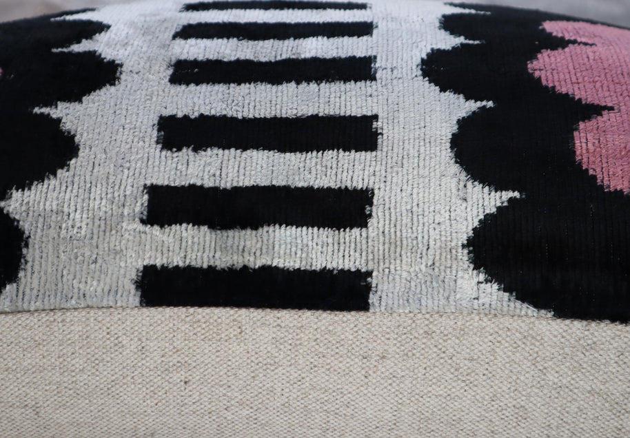 Canvello Luxury Decorative Pink Black White Throw Pillow | 16 X 24 In (40 X 60 Cm)