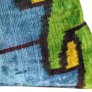 Canvello Multi Color Rainbow Handmade 16x24 Silk Velvet Pillow, Organic Veg Dyed, Down/Feather Filled