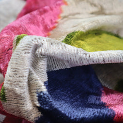 Canvello Multi Color Rainbow Handmade 16x24 Silk Velvet Pillow, Organic Veg Dyed, Down/Feather Filled