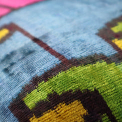 Canvello Multi Color Rainbow Handmade 16x24 Silk Velvet Pillow, Organic Veg Dyed, Down/Feather Filled