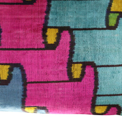 Canvello Multi Color Rainbow Handmade 16x24 Silk Velvet Pillow, Organic Veg Dyed, Down/Feather Filled