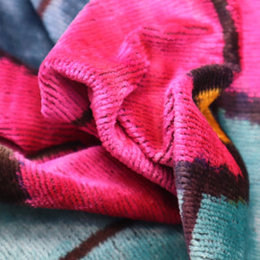 Canvello Multi Color Rainbow Handmade 16x24 Silk Velvet Pillow, Organic Veg Dyed, Down/Feather Filled