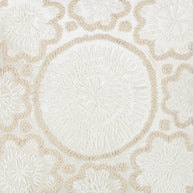 Canvello Naples Embroidered Pillow, Ivory/Beige