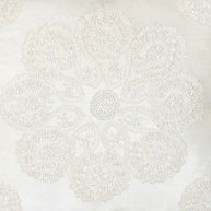 Canvello Naples Embroidered Pillow, Ivory/Silver