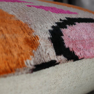 Canvello Orange Pink Handmade 16x24 Silk Velvet Pillow, Organic Veg Dyed, Down/Feather Filled