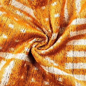 Canvello Organic Handmade Silk Velvet Pillow: 16x24 Inches With Premium Down Feather Insert - Luxury Copper Orange Geometric Floral Pattern