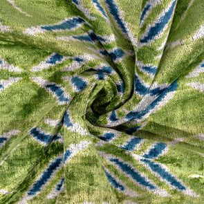 Canvello Organic Handmade Silk Velvet Pillow: 16x24 Inches With Premium Down Feather Insert - Luxury Green Blue