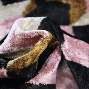 Canvello Pink Brown Handmade Silk Velvet Pillow, Organic Veg Dyed, Down/Feather Filled, 16