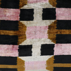 Canvello Pink Brown Handmade Silk Velvet Pillow, Organic Veg Dyed, Down/Feather Filled, 16