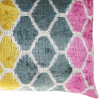 Canvello Pink Gold Gray Hexagon Pillows For Couch - 16x24 In