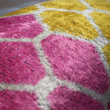 Canvello Pink Gold Gray Hexagon Pillows For Couch - 16x24 In