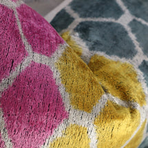 Canvello Pink Gold Gray Hexagon Pillows For Couch - 16x24 In