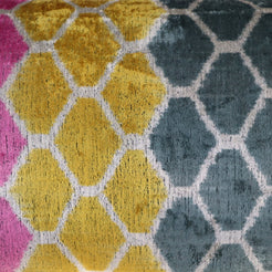 Canvello Pink Gold Gray Hexagon Pillows For Couch - 16x24 In