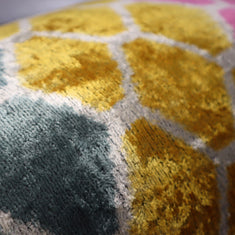 Canvello Pink Gold Gray Hexagon Pillows For Couch - 16x24 In