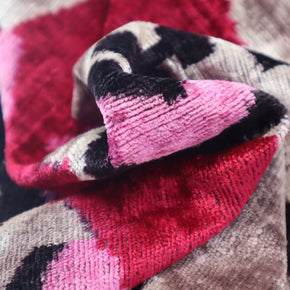 Canvello Pink Gray Handmade 16x24 Silk Velvet Pillow, Organic Veg Dyed, Down/Feather Filled