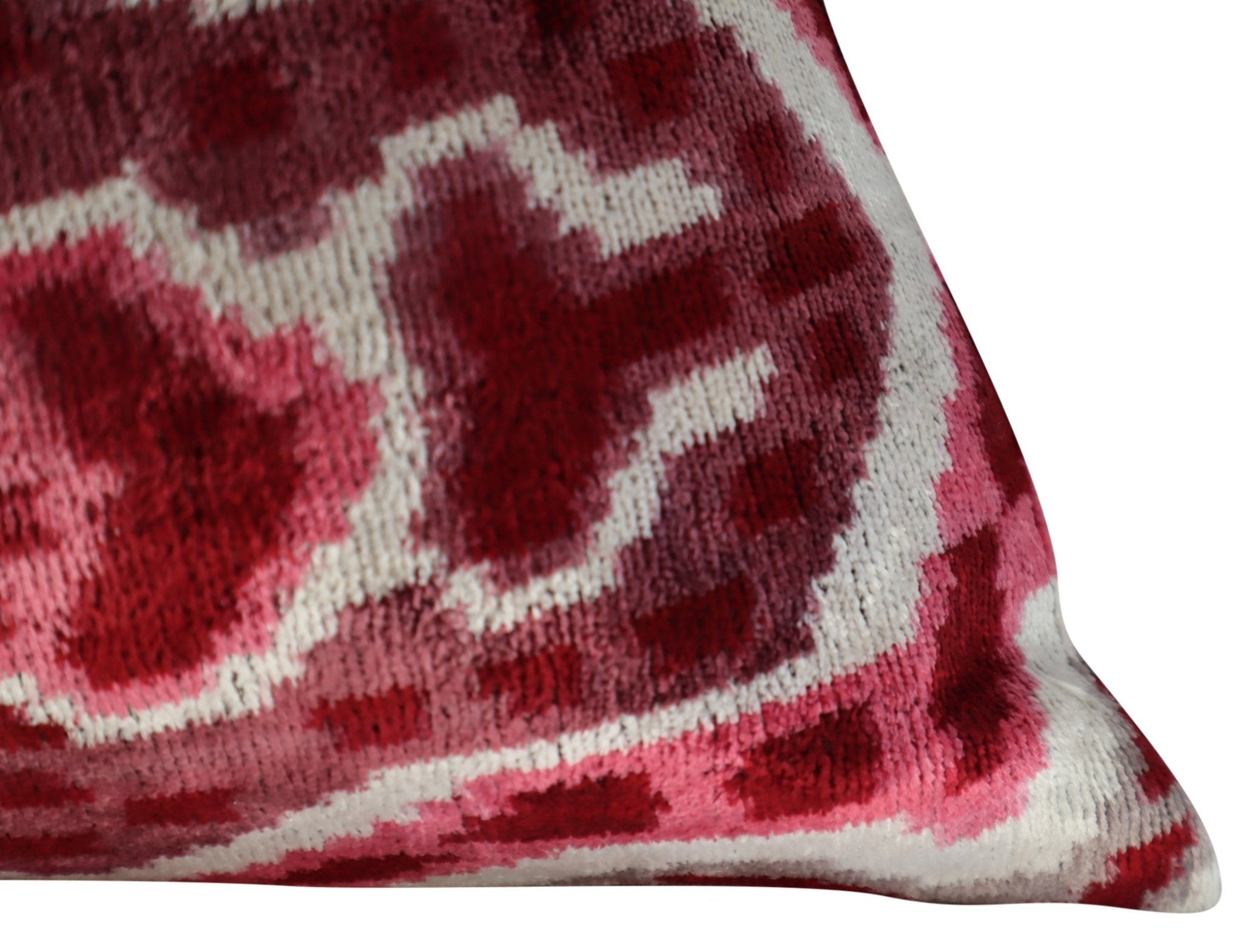 Canvello Pink Gray Handmade 16x24 Silk Velvet Pillow, Organic Veg Dyed, Down/Feather Filled