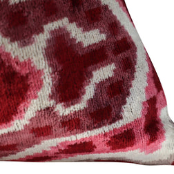 Canvello Pink Gray Handmade 16x24 Silk Velvet Pillow, Organic Veg Dyed, Down/Feather Filled