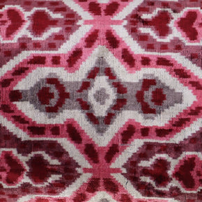 Canvello Pink Gray Handmade 16x24 Silk Velvet Pillow, Organic Veg Dyed, Down/Feather Filled