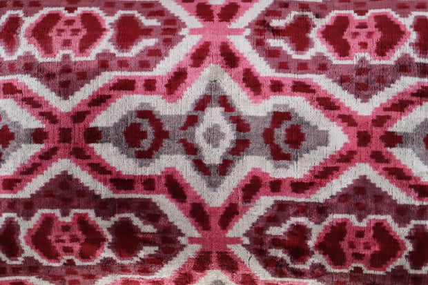 Canvello Pink Gray Handmade 16x24 Silk Velvet Pillow, Organic Veg Dyed, Down/Feather Filled